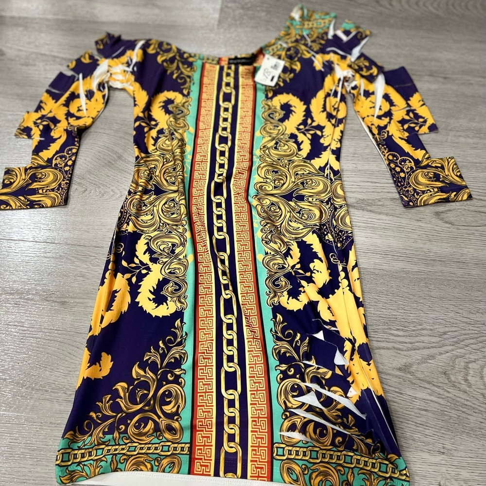 Multiple color party dress size L